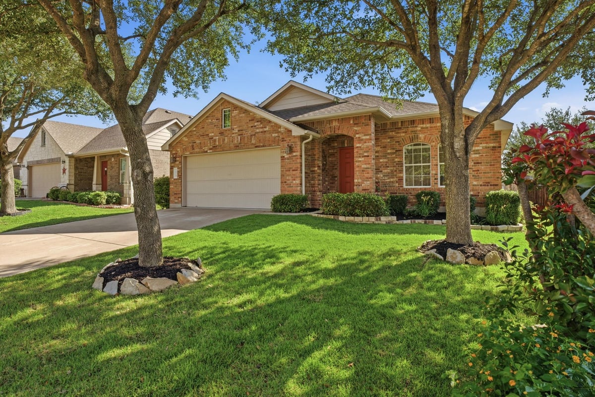 View 2024 Pecan Valley Dr in Cold Springs 2024 Pecan Valley Dr - front exterior - Luxury home in Cold Springs, Leander, TX
