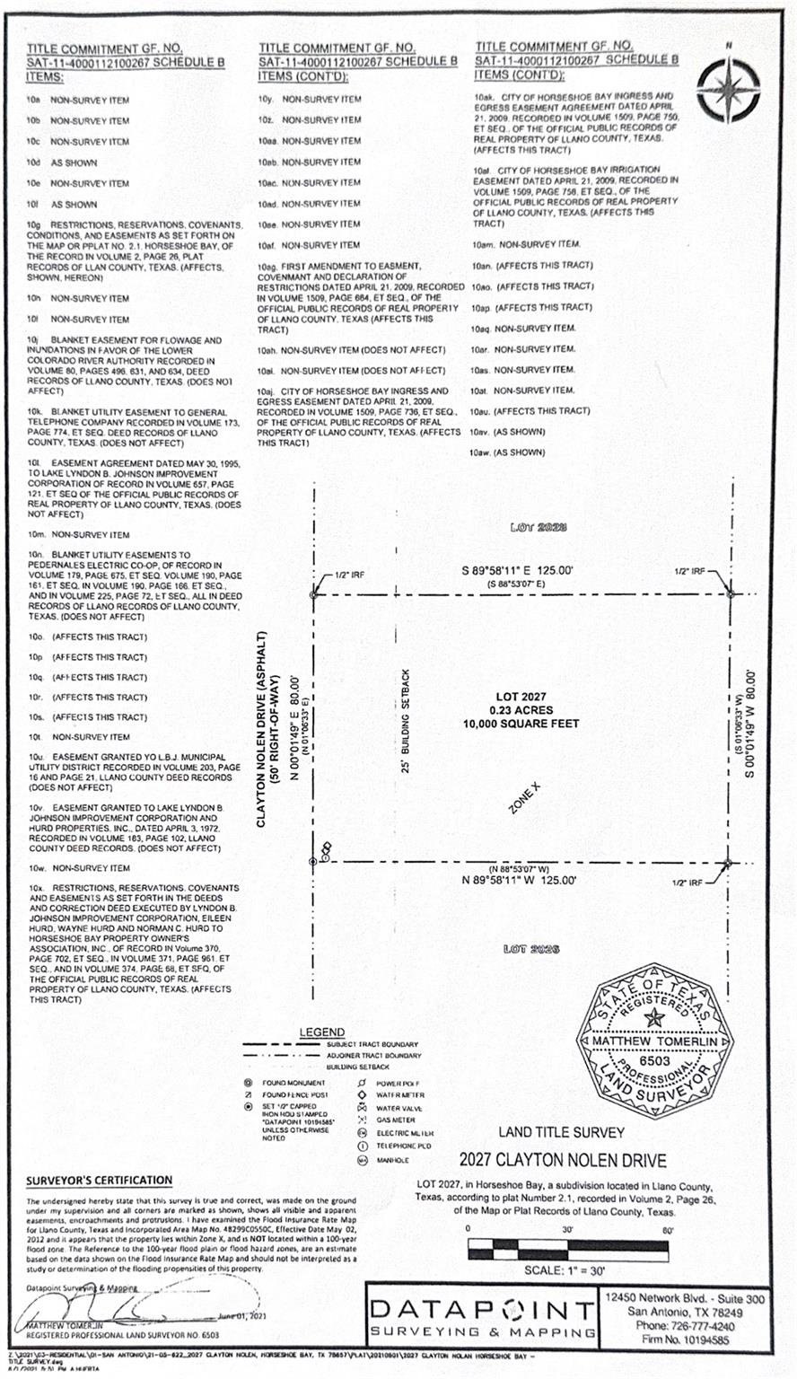 2027 Clayton Nolen DR - front exterior - Luxury lot in Horseshoe Bay Proper, Horseshoe Bay, TX