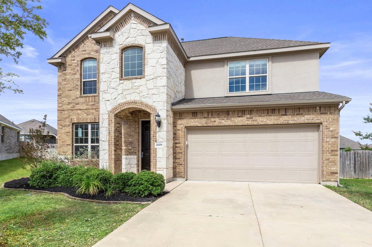 View 2029 Hawkes CV in Hawkes Landing 2029 Hawkes CV - front exterior - Luxury home in Hawkes Landing, Leander, TX