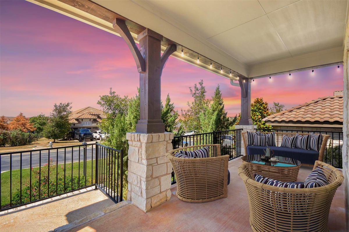 View 203 Antigua WAY in Rough Hollow The Overlook 203 Antigua WAY - front exterior - Luxury home in Rough Hollow The Overlook, Lakeway, TX