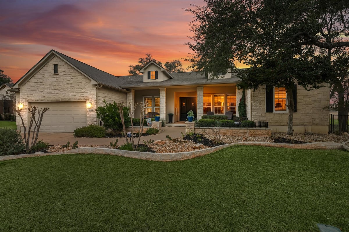 View 203 Cowan Creek Dr in Sun City Georgetown Ph 04B Neighborhood 17A P 203 Cowan Creek Dr - front exterior - Luxury home in Sun City Georgetown Ph 04B Neighborhood 17A P, Georgetown, TX