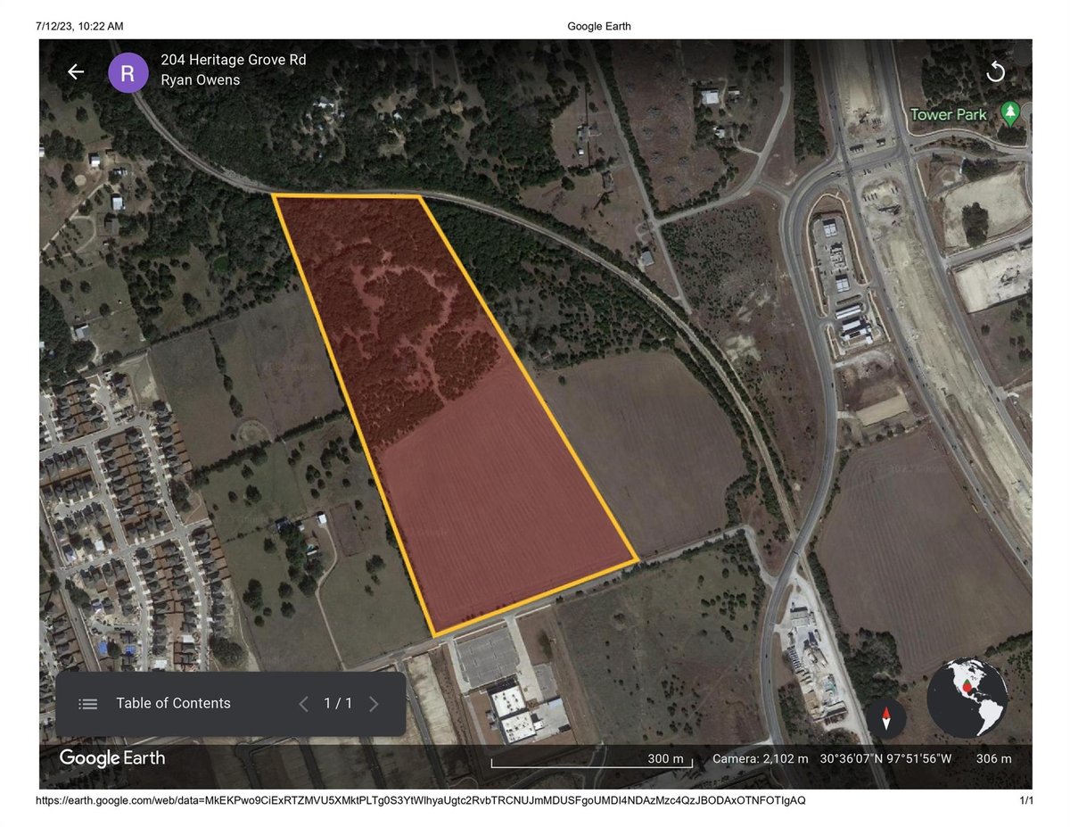 View 204 Heritage Grove Rd in COCHRAN C. SUR 204 Heritage Grove Rd - aerial view with 204 Heritage Grove Rd in Leander - Luxury lot in COCHRAN C. SUR, Leander, TX