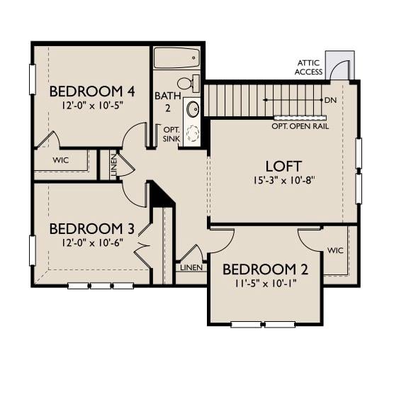 Primary bedroom at 204 Willow Heights Dr - 4 bed 2 bath home