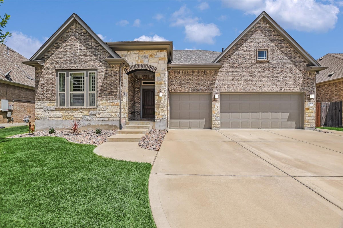 View 20408 Pearl Kite DR in Park/Blackhawk Iii Sec 2 20408 Pearl Kite DR - front exterior - Luxury home in Park/Blackhawk Iii Sec 2, Pflugerville, TX