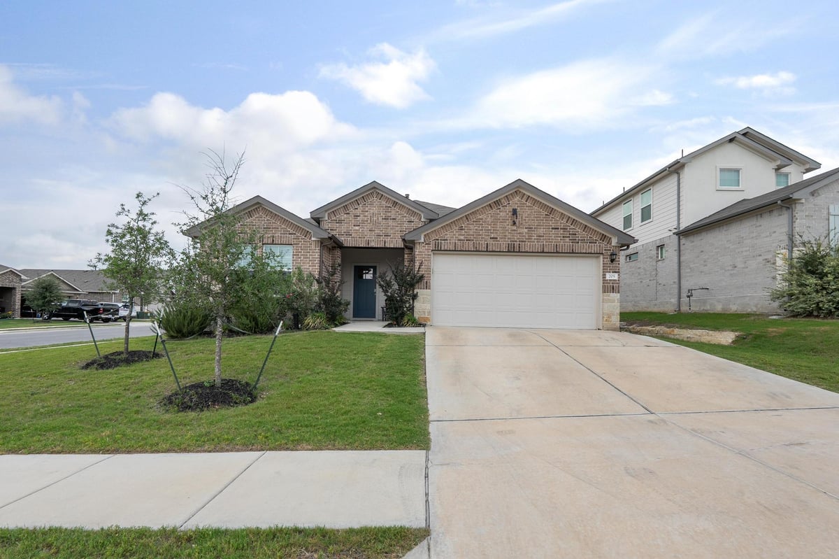 View 205 Bethpage DR in Whisper Mixed Use Sub Ph 2 205 Bethpage DR - front exterior - Luxury home in Whisper Mixed Use Sub Ph 2, San Marcos, TX