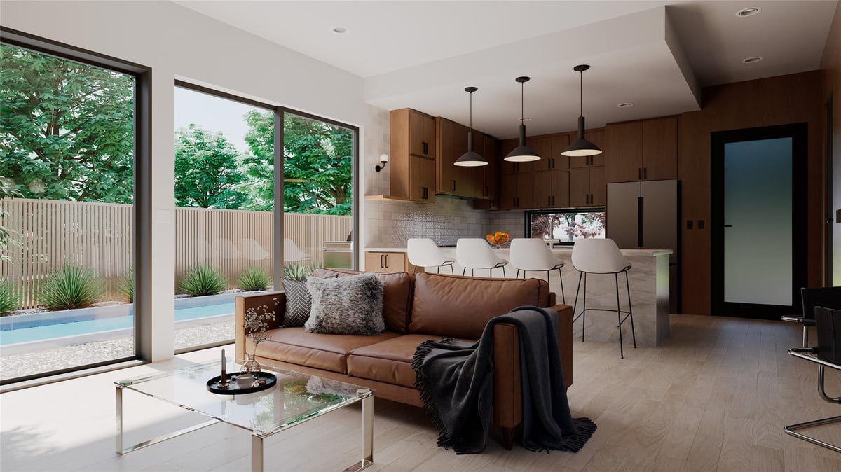 Living area at 205 Medina St Unit #1 - 3 bed 2 bath home
