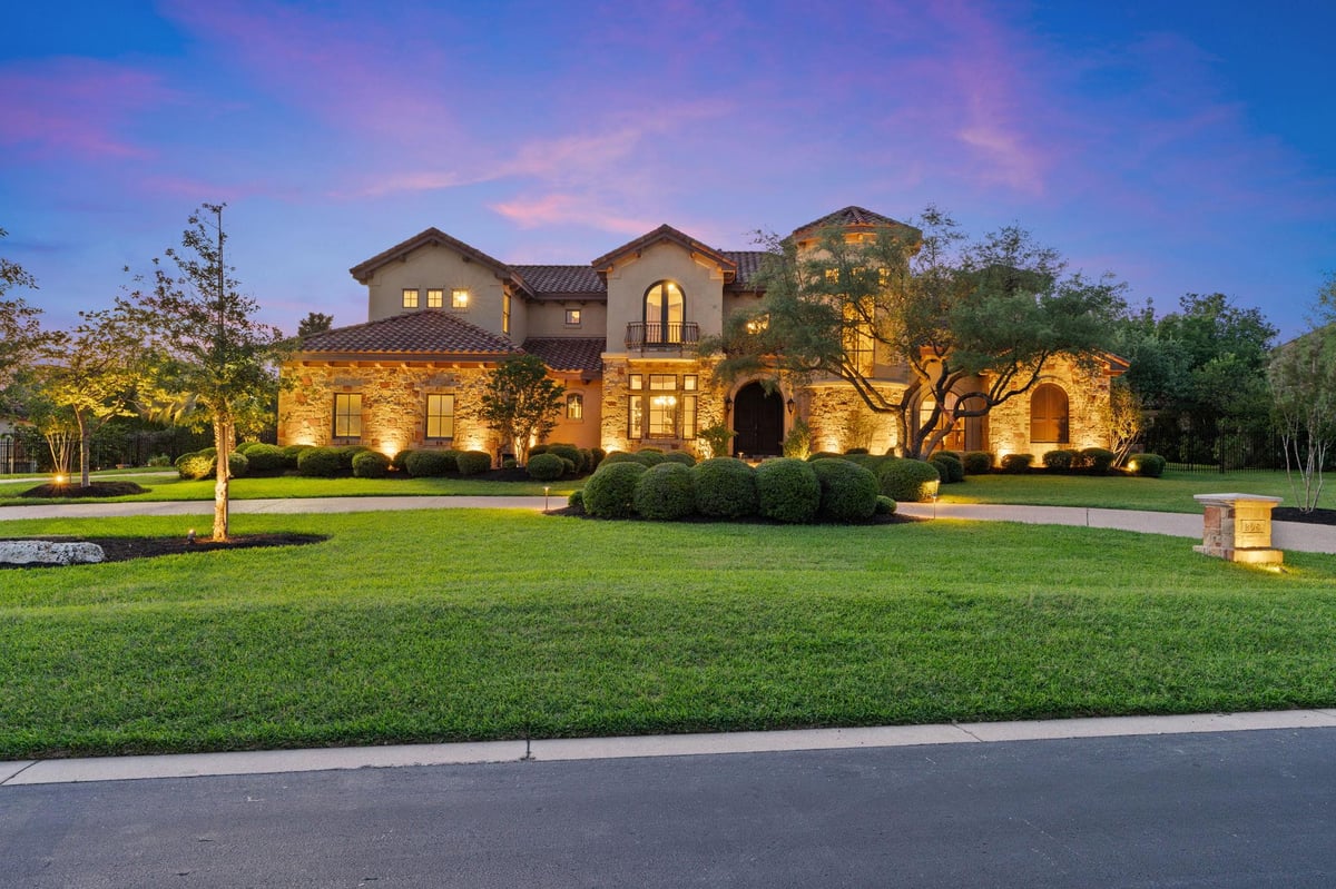 View 206 Bella Cima Dr in COSTA BELLA 206 Bella Cima Dr - front exterior - Luxury home in COSTA BELLA, Austin, TX