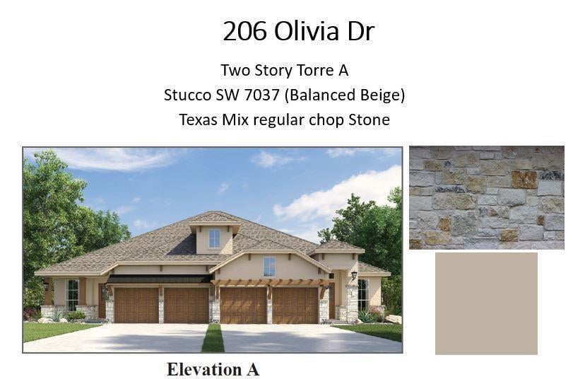 View 206 Olivia DR in The Vineyards at Rough Hollow 206 Olivia DR - front exterior - Luxury home in The Vineyards at Rough Hollow, Austin, TX