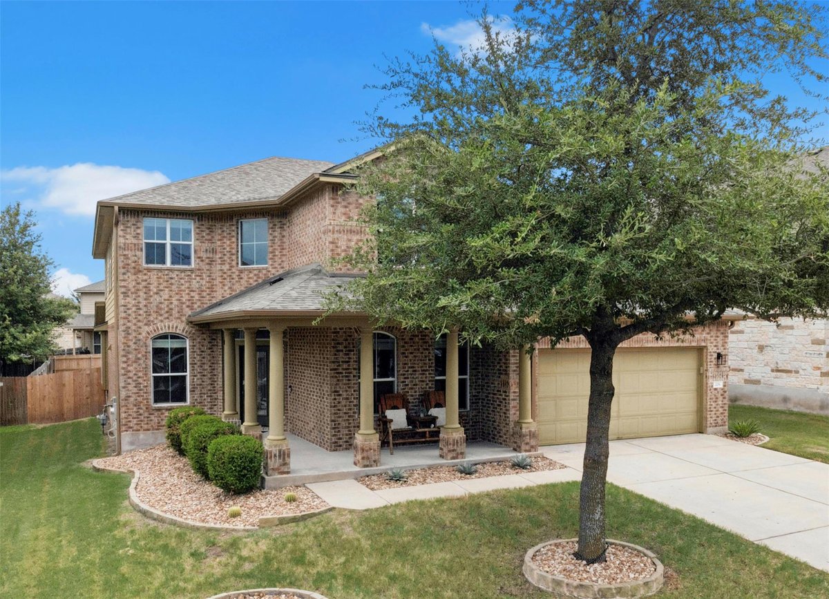 View 206 Paul Azinger CT in Forest Creek SEC 36 206 Paul Azinger CT - front exterior - Luxury home in Forest Creek SEC 36, Round Rock, TX