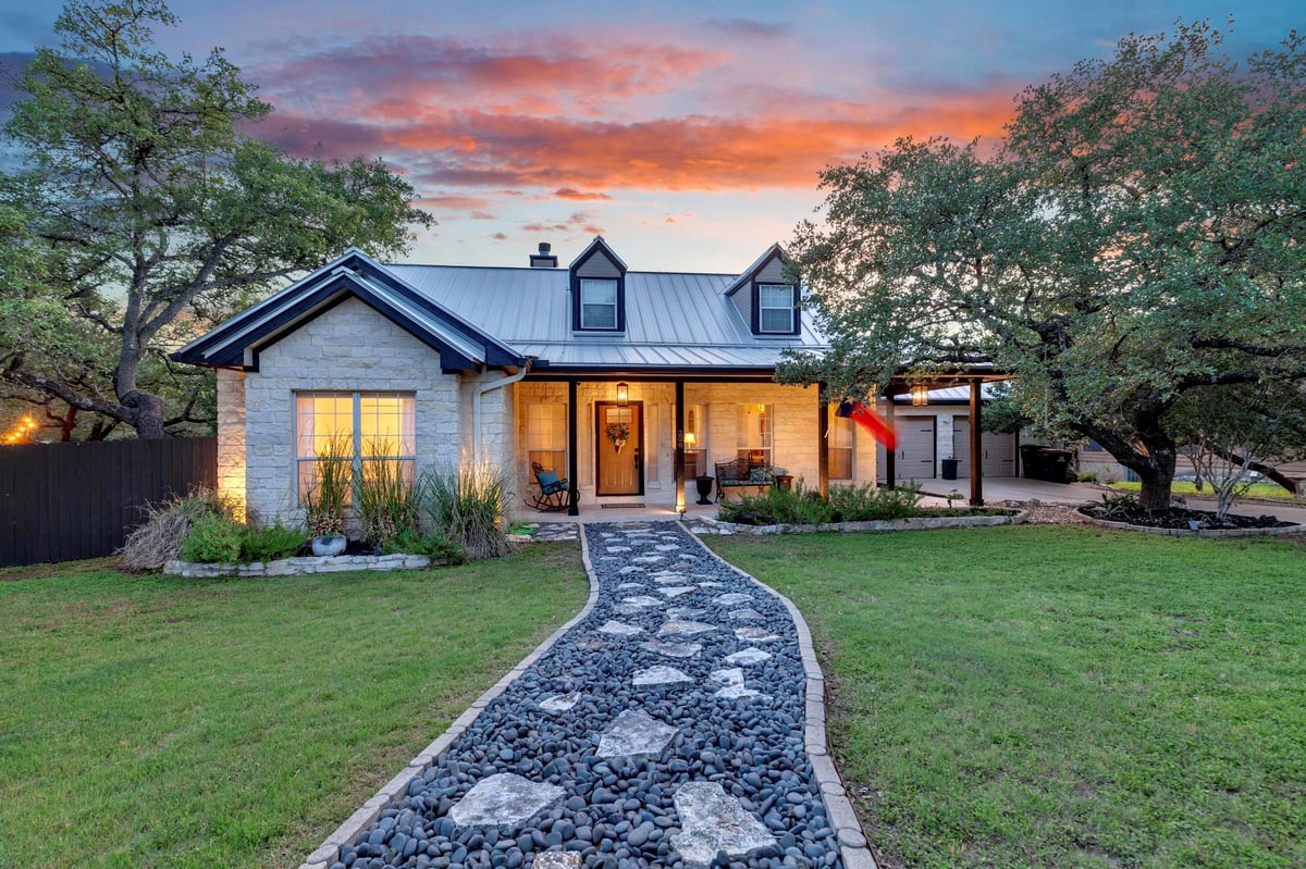 View 206 S Cowal DR in BRIARCLIFF INC SEC 15 206 S Cowal DR - front exterior - Luxury home in BRIARCLIFF INC SEC 15, Spicewood, TX