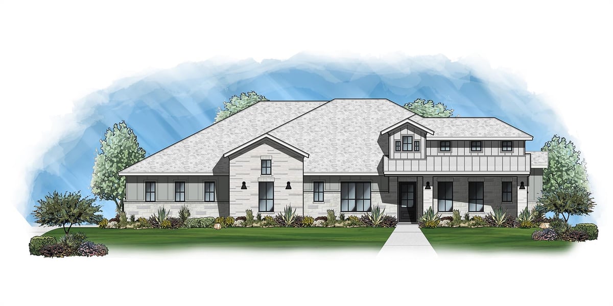 206 Wind Ridge CV - front exterior - Luxury home in Lost River Ranches Sec 02, Georgetown, TX