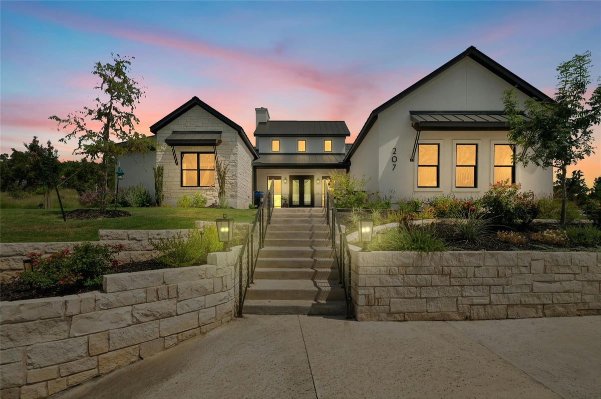 View 207 Lodestone Cv in Estates Of Flintrock The 207 Lodestone Cv - front exterior - Luxury home in Estates Of Flintrock The, Austin, TX