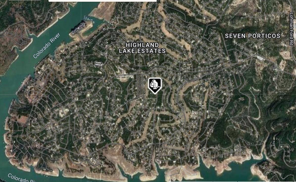 20703 Hawthorne Cv - front exterior - Luxury lot in Highland Lake Estates Sec 12 A, Lago Vista, TX