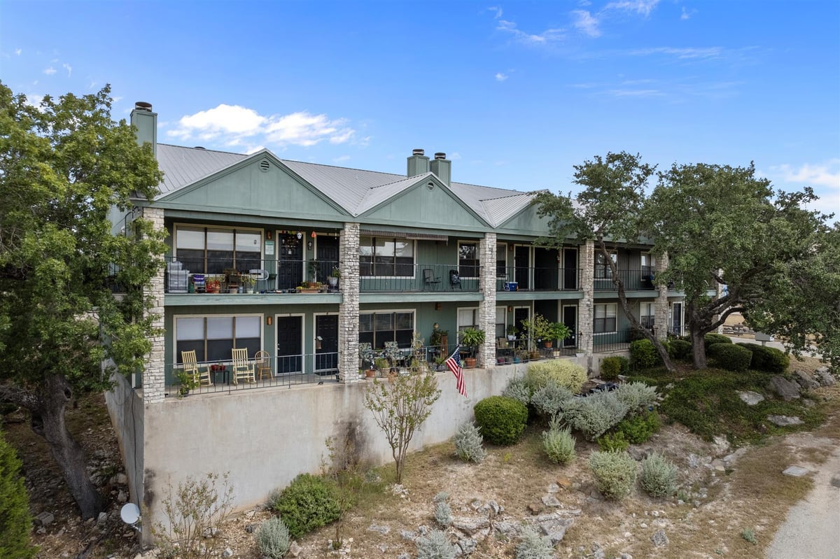 View 20802 Bonanza ST Unit #1-10 in Lago Vista Travis Plaza 20802 Bonanza ST Unit #1-10 - front exterior - Luxury home in Lago Vista Travis Plaza, Lago Vista, TX