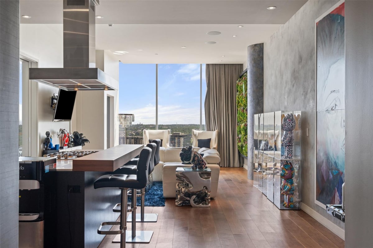 Living area at 210 Lavaca St Unit #2203 - 1 bed 1 bath home