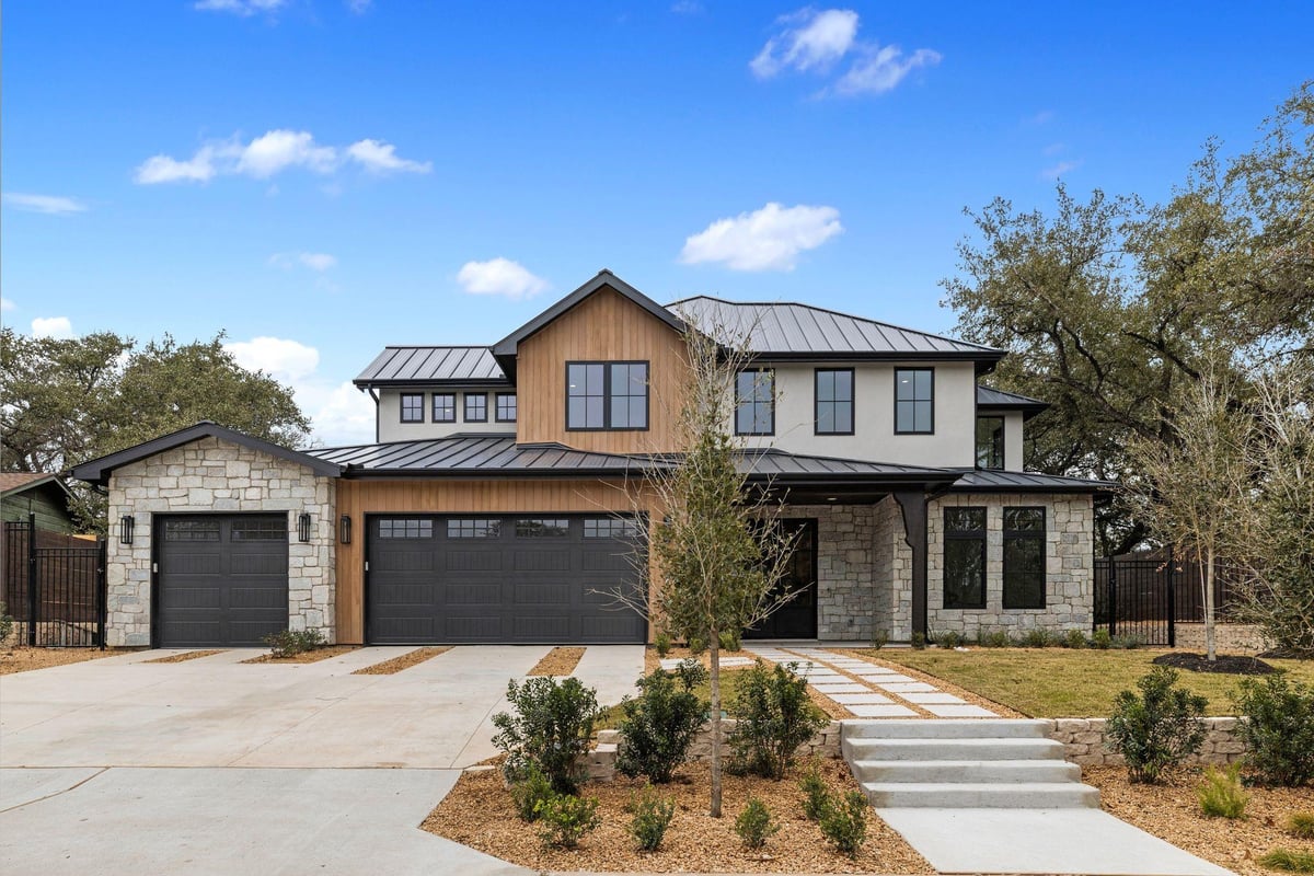 View 2102 Four Oaks in Barton Hills West Sec 01 2102 Four Oaks - front exterior - Luxury home in Barton Hills West Sec 01, Austin, TX