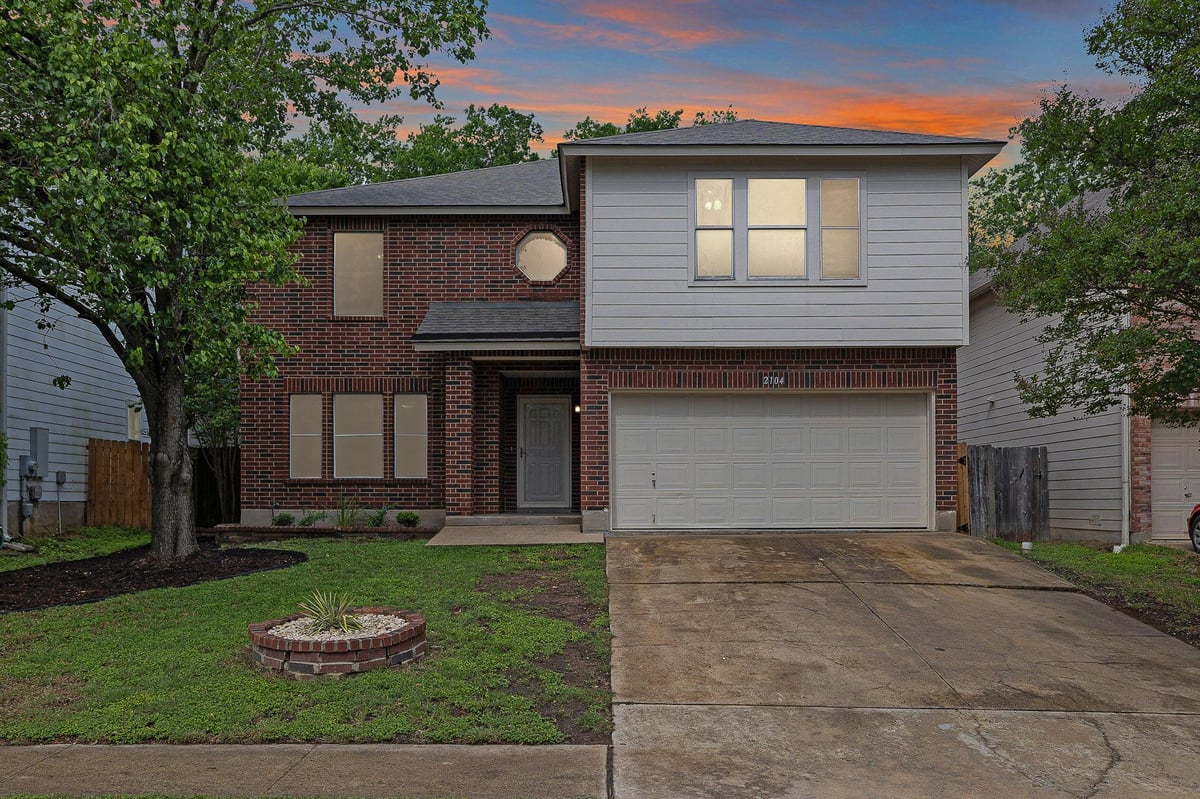 View 2104 Deer Creek Trl in Chandler Crk Sec 05 2104 Deer Creek Trl - front exterior - Luxury home in Chandler Crk Sec 05, Round Rock, TX