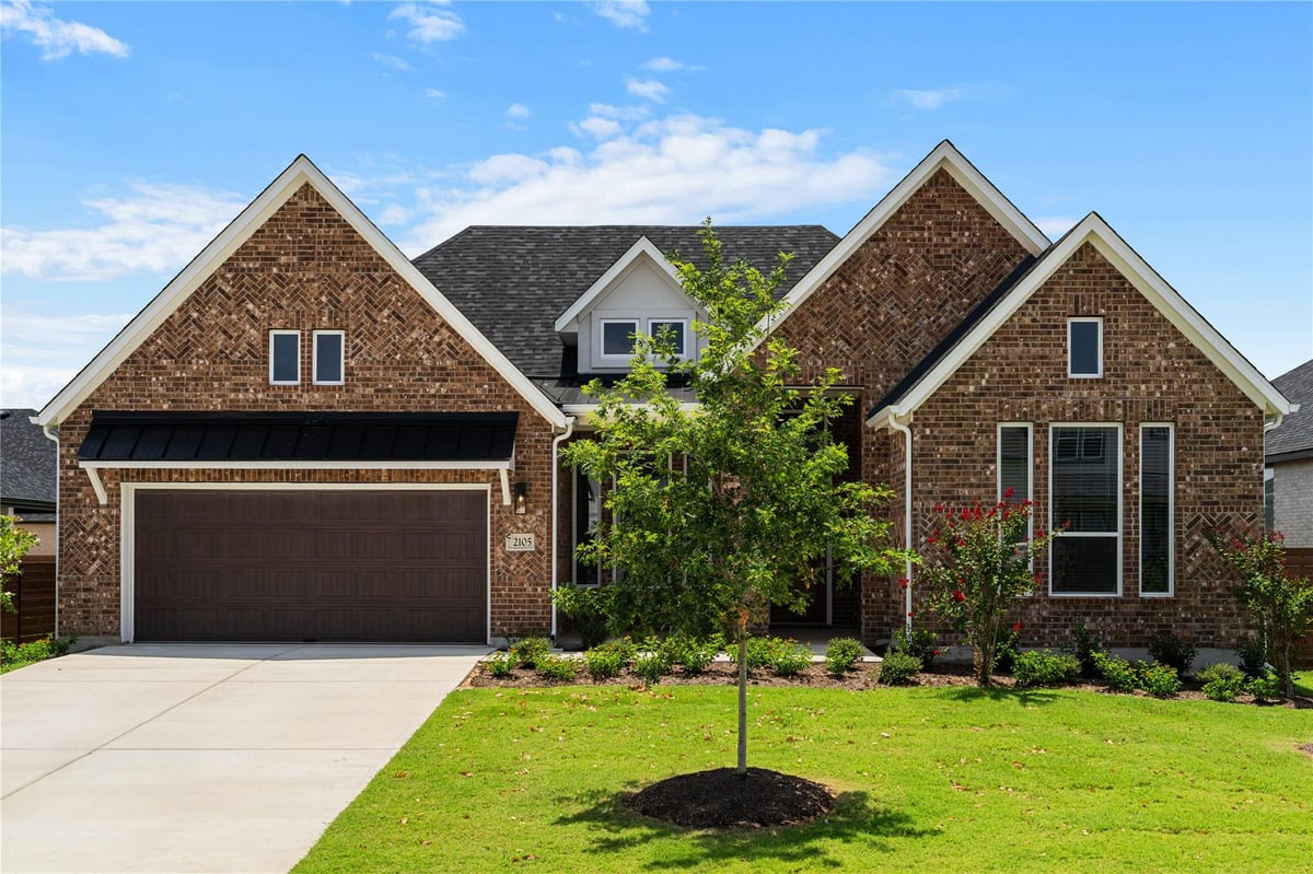2105 Tobiano TRCE - front exterior - Luxury home in Broken Oak, Georgetown, TX