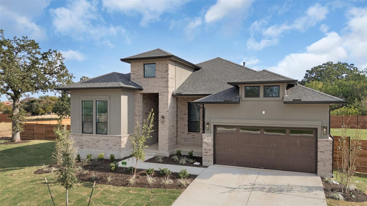 2105 Tobiano TRCE - front exterior - Luxury home in Broken Oak, Georgetown, TX