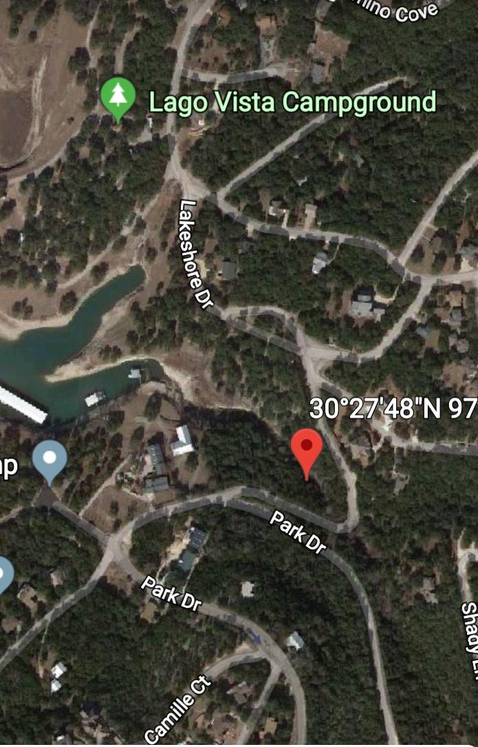 View 21100 Park Dr in Lago Vista Sec 01 21100 Park Dr - front exterior - Luxury lot in Lago Vista Sec 01, Lago Vista, TX