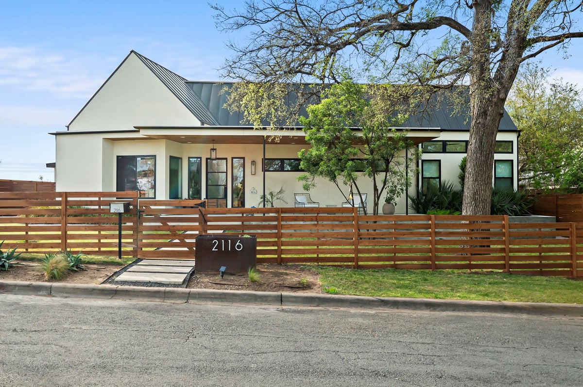 2116 Kenwood Ave - front exterior - Luxury home in Travis Heights, Austin, TX