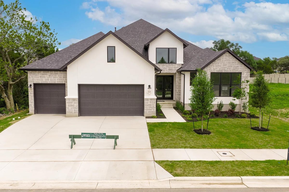 2117 Crimson Sunset Dr - front exterior - Luxury home in Wolf Ranch - 70', Georgetown, TX