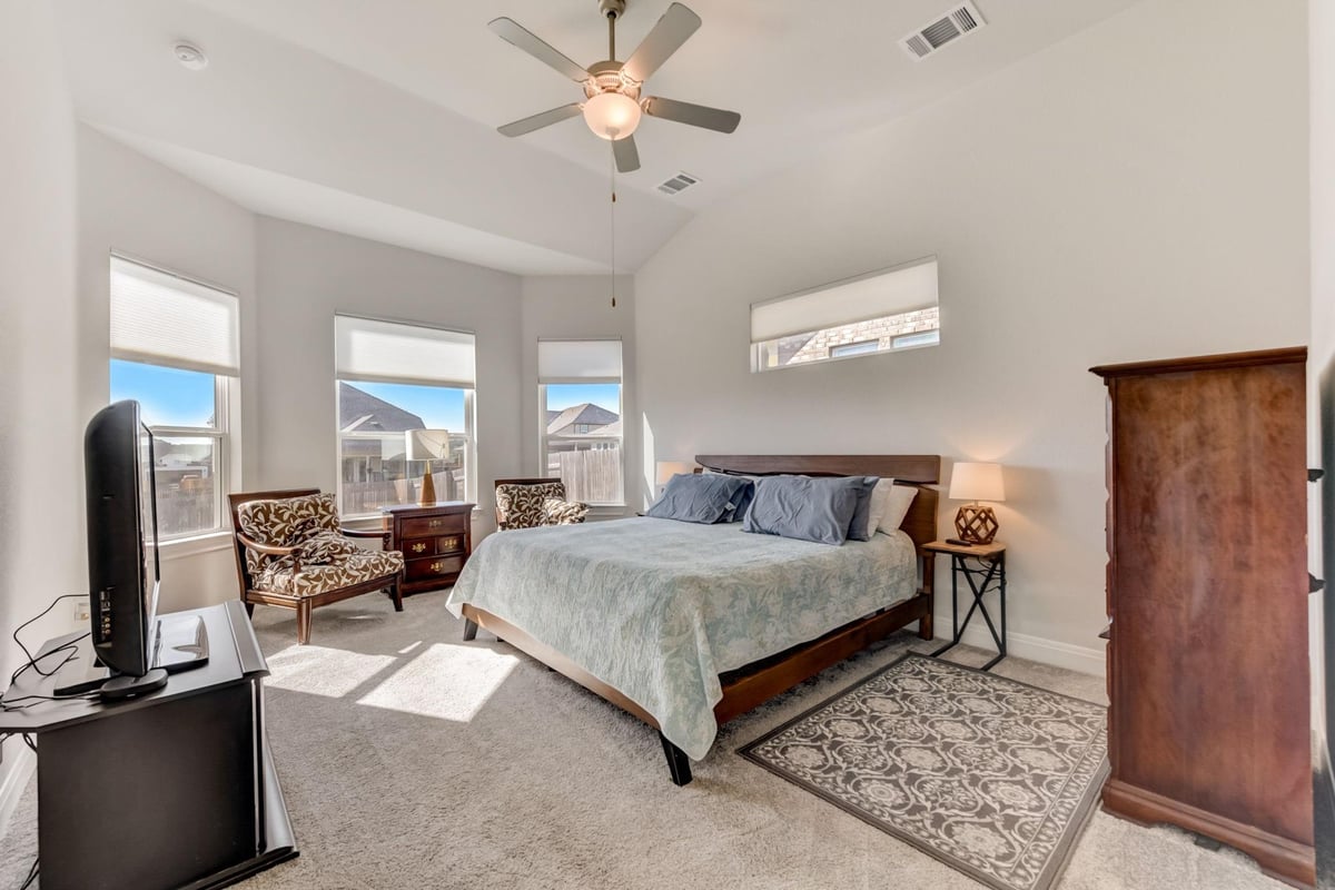 Primary bedroom at 2121 Prairie Oaks Dr - 4 bed 3 bath home