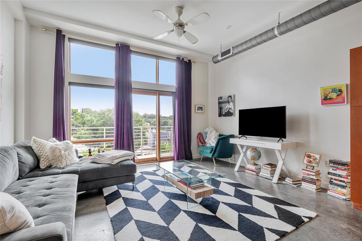 Living area at 2124 E 6th St Unit #305 - 1 bed 1 bath home