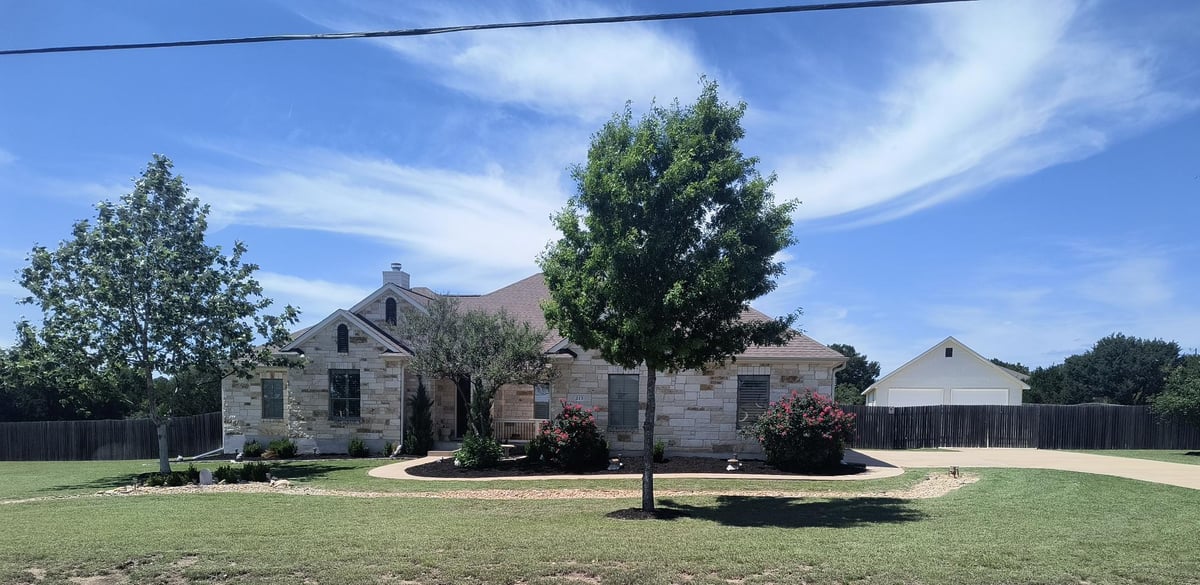 View 213 Dawn DR in Ancient Oaks Sec 1 213 Dawn DR - front exterior - Luxury home in Ancient Oaks Sec 1, Liberty Hill, TX