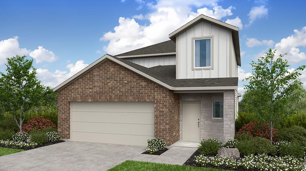 View 214 Bayou Mint Blvd in Sunfield 214 Bayou Mint Blvd - front exterior - Luxury home in Sunfield, Buda, TX
