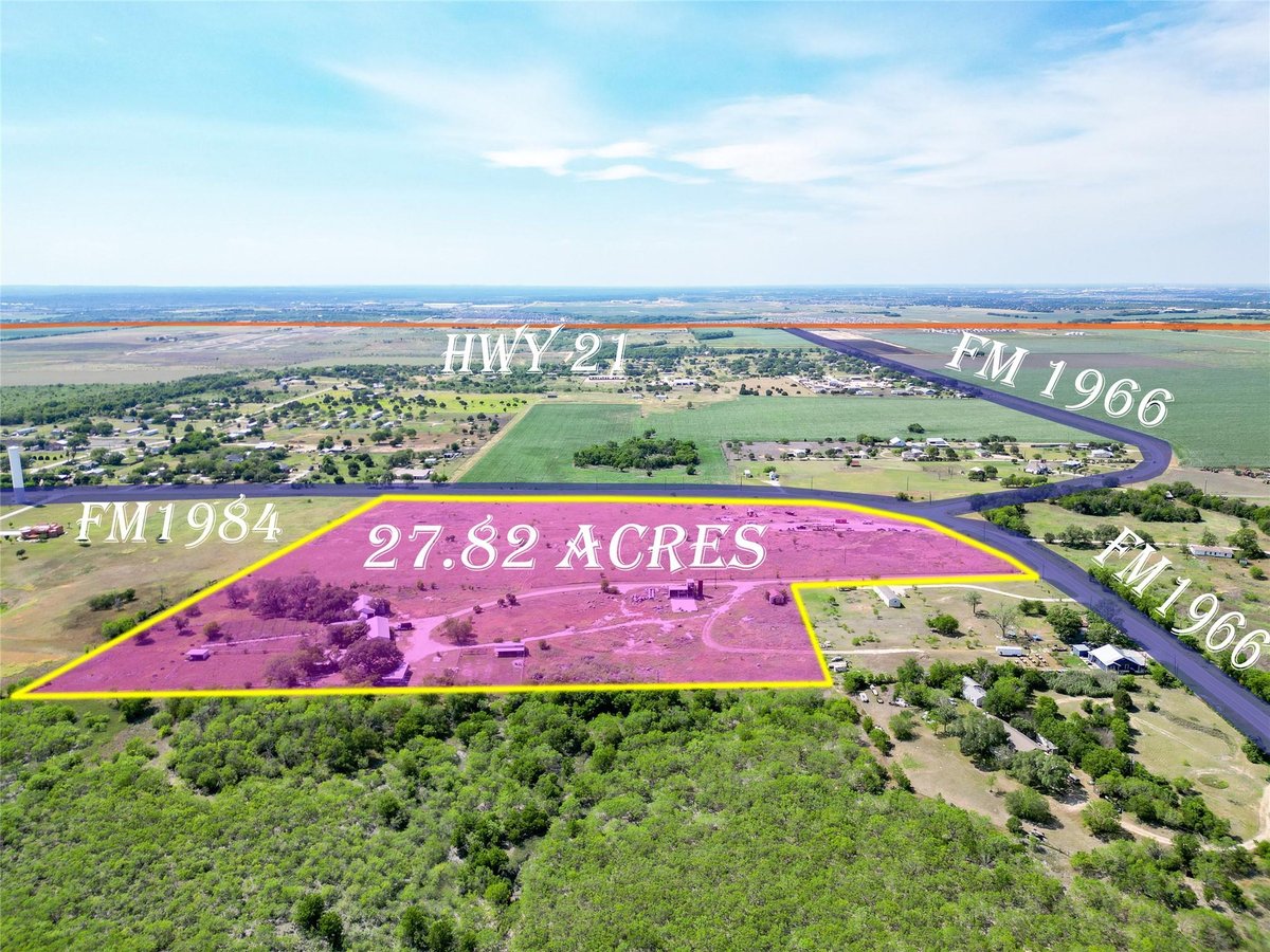 View 2143 Fm 1966 in Thomas Maxwell 2143 Fm 1966 - aerial view with 2143 Fm 1966 in Maxwell - Luxury lot in Thomas Maxwell, Maxwell, TX