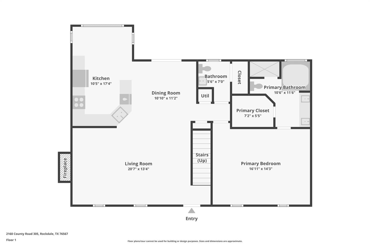 Primary bedroom at 2160 County Road 305 - 3 bed 2 bath home