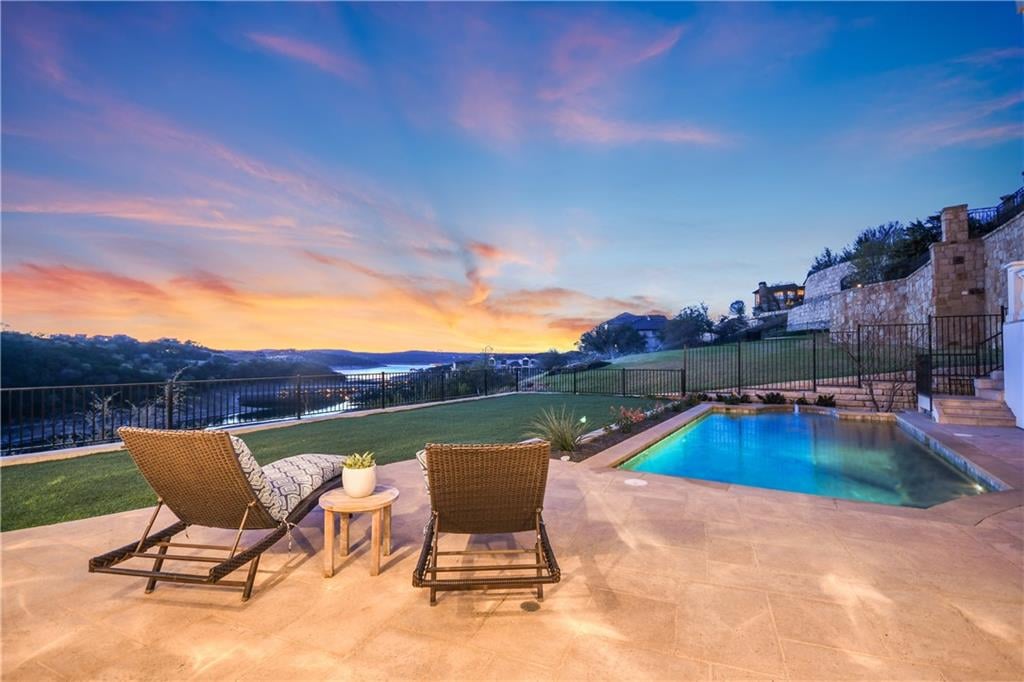 View 217 Canyon Turn Trl in Rough Hollow Sec 07 217 Canyon Turn Trl - front exterior - Luxury home in Rough Hollow Sec 07, Austin, TX