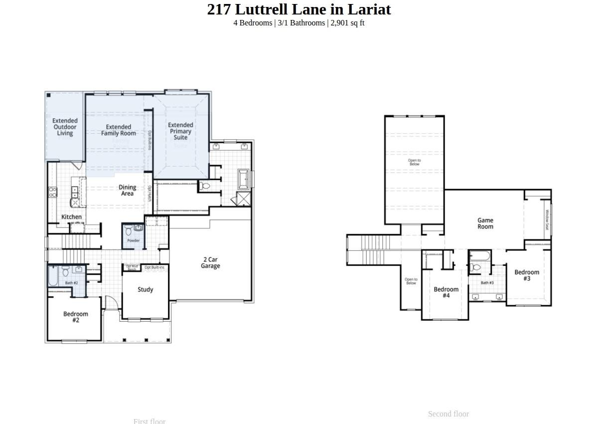 Living area at 217 Luttrell Ln - 4 bed 3 bath home