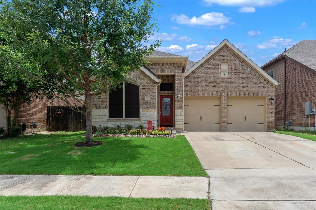 View 217 Split Rail DR in Blanco Vista Tr A 217 Split Rail DR - front exterior - Luxury home in Blanco Vista Tr A, San Marcos, TX