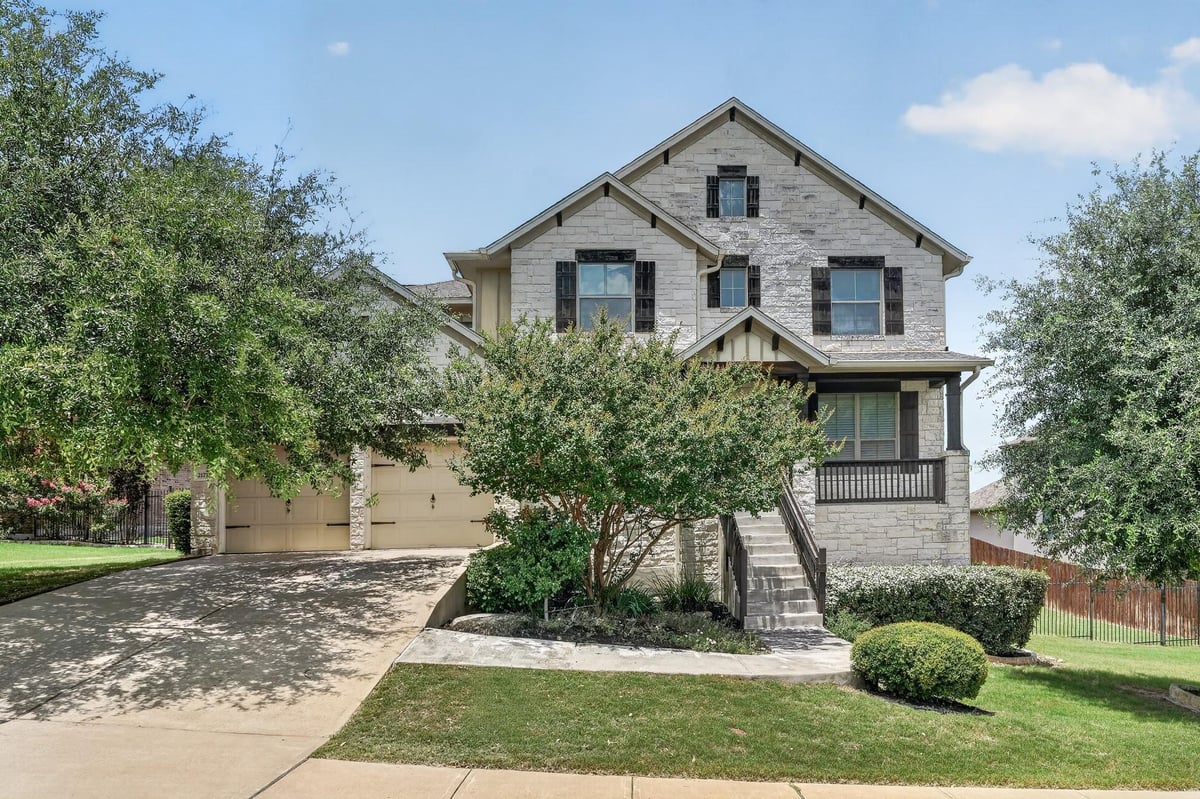View 21721 Agarito LN in West Cypress Hills Ph 01 Sec 02 21721 Agarito LN - front exterior - Luxury home in West Cypress Hills Ph 01 Sec 02, Spicewood, TX