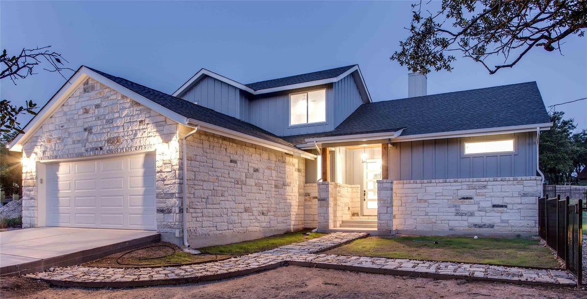 View 21907 Shotts Dr in Briarcliff Inc Sec 13 21907 Shotts Dr - front exterior - Luxury home in Briarcliff Inc Sec 13, Spicewood, TX