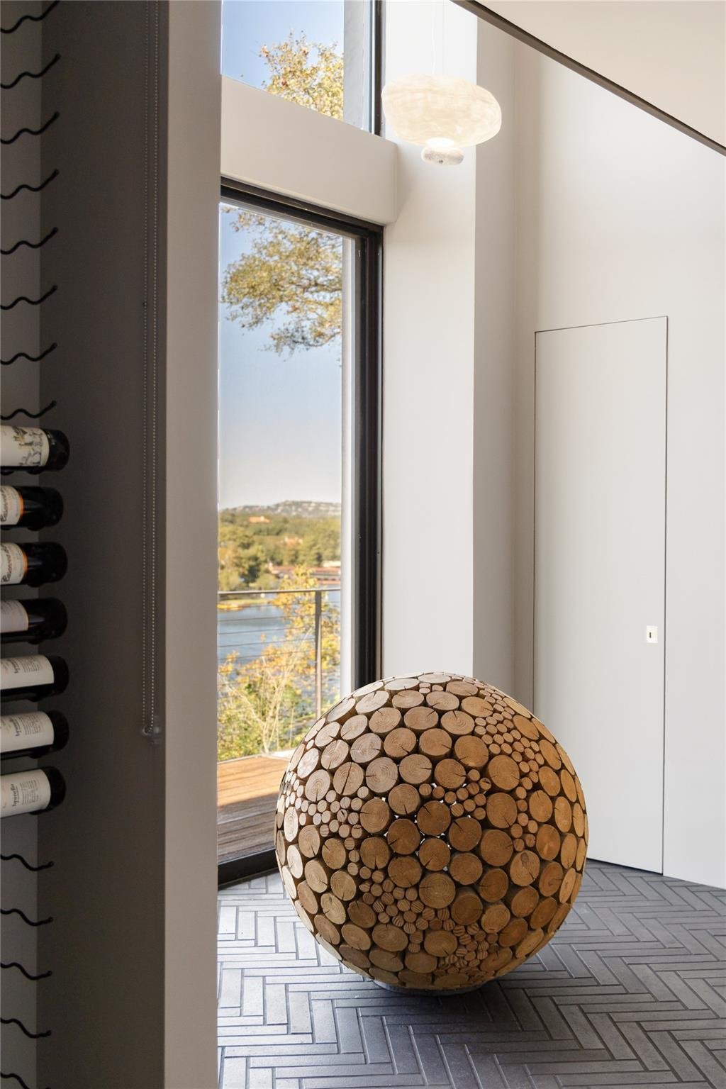 Foyer with panoramic waterfront views at 2200 Scenic Dr - 3 bed 4 bath home