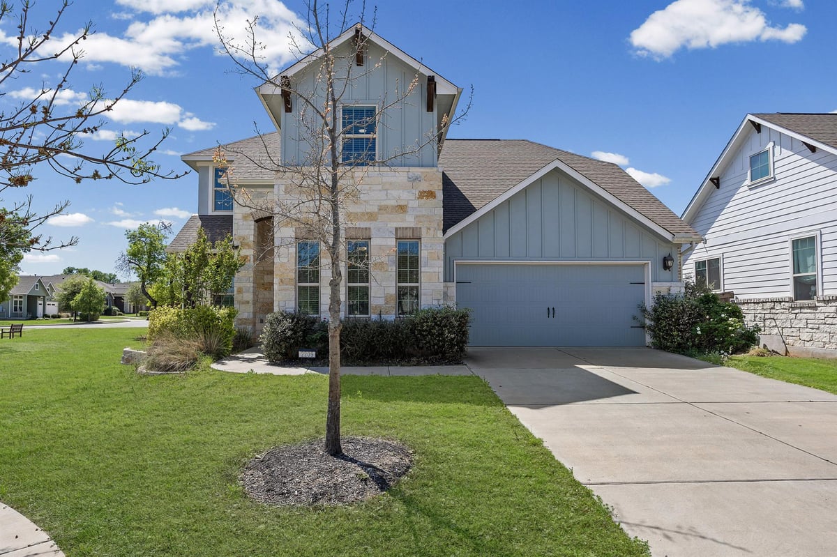 View 2209 Littleleaf Ln in Bryson 2209 Littleleaf Ln - front exterior - Luxury home in Bryson, Leander, TX