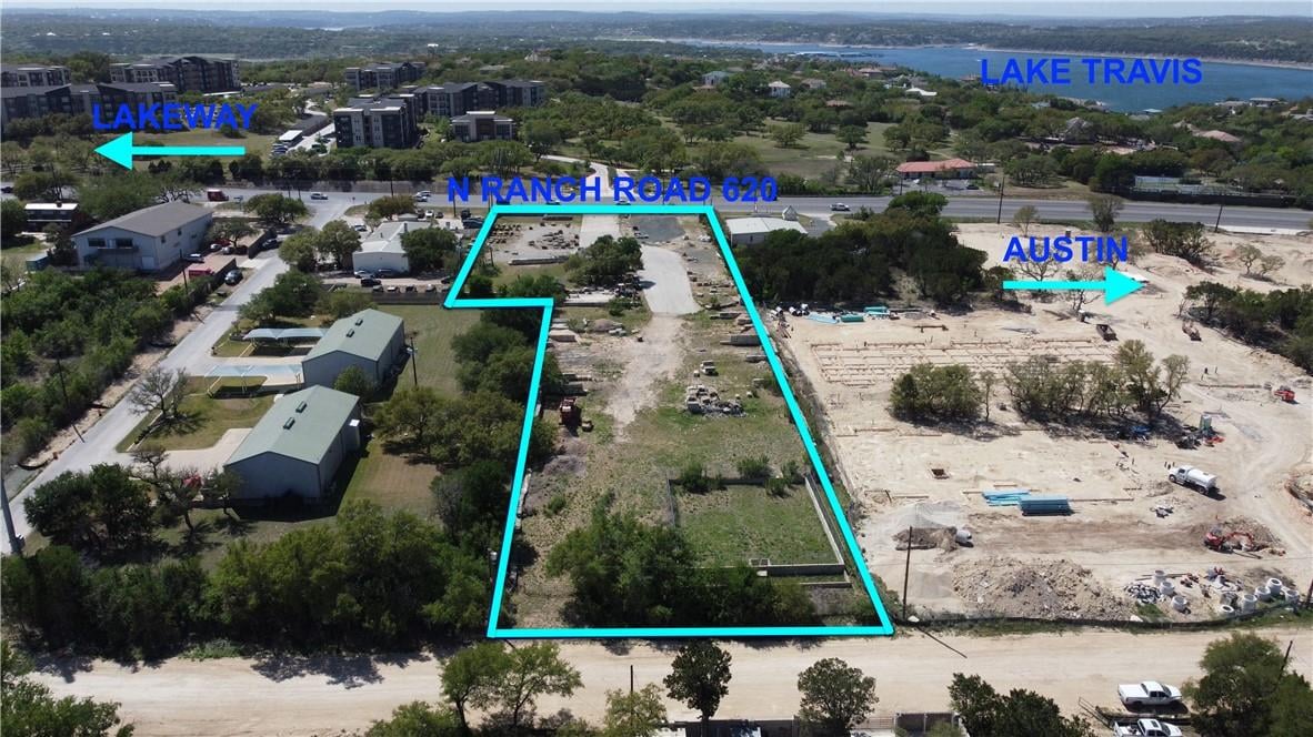 View 2209 N Ranch Road 620 in Cardinal Hills Estates Unit 14 2209 N Ranch Road 620 - aerial view with 2209 N RANCH ROAD 620 in Austin - Luxury home in Cardinal Hills Estates Unit 14, ...