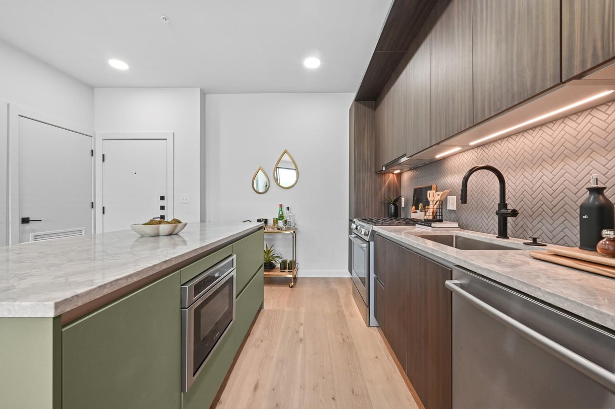 Primary bedroom at 2209 S 1st St Unit #209 - 2 bed 2 bath home