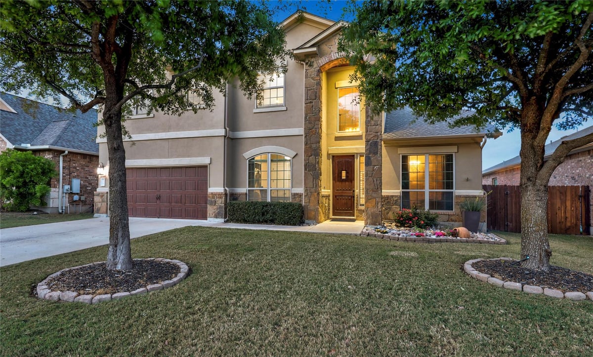 View 2210 Manada Trl in Caballo Ranch 2210 Manada Trl - front exterior - Luxury home in Caballo Ranch, Cedar Park, TX