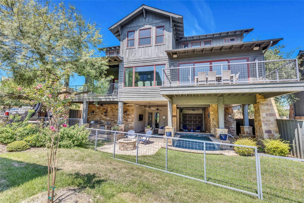 2217  Seabiscuit Cv  #101 - front exterior - Luxury home in Reserve at Lake Travis, Spicewood, TX
