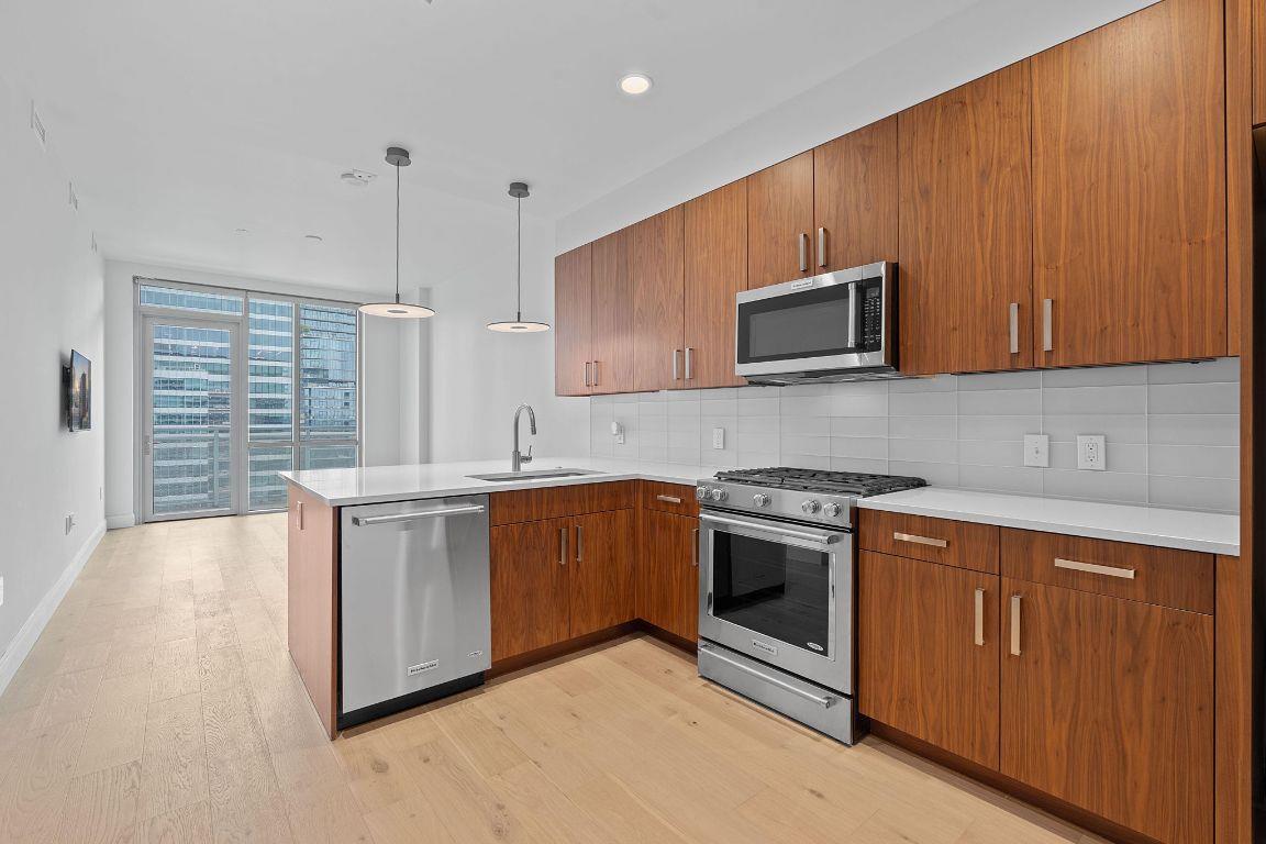 Kitchen at 222 West Ave Unit #2109 - 1 bed 1 bath home