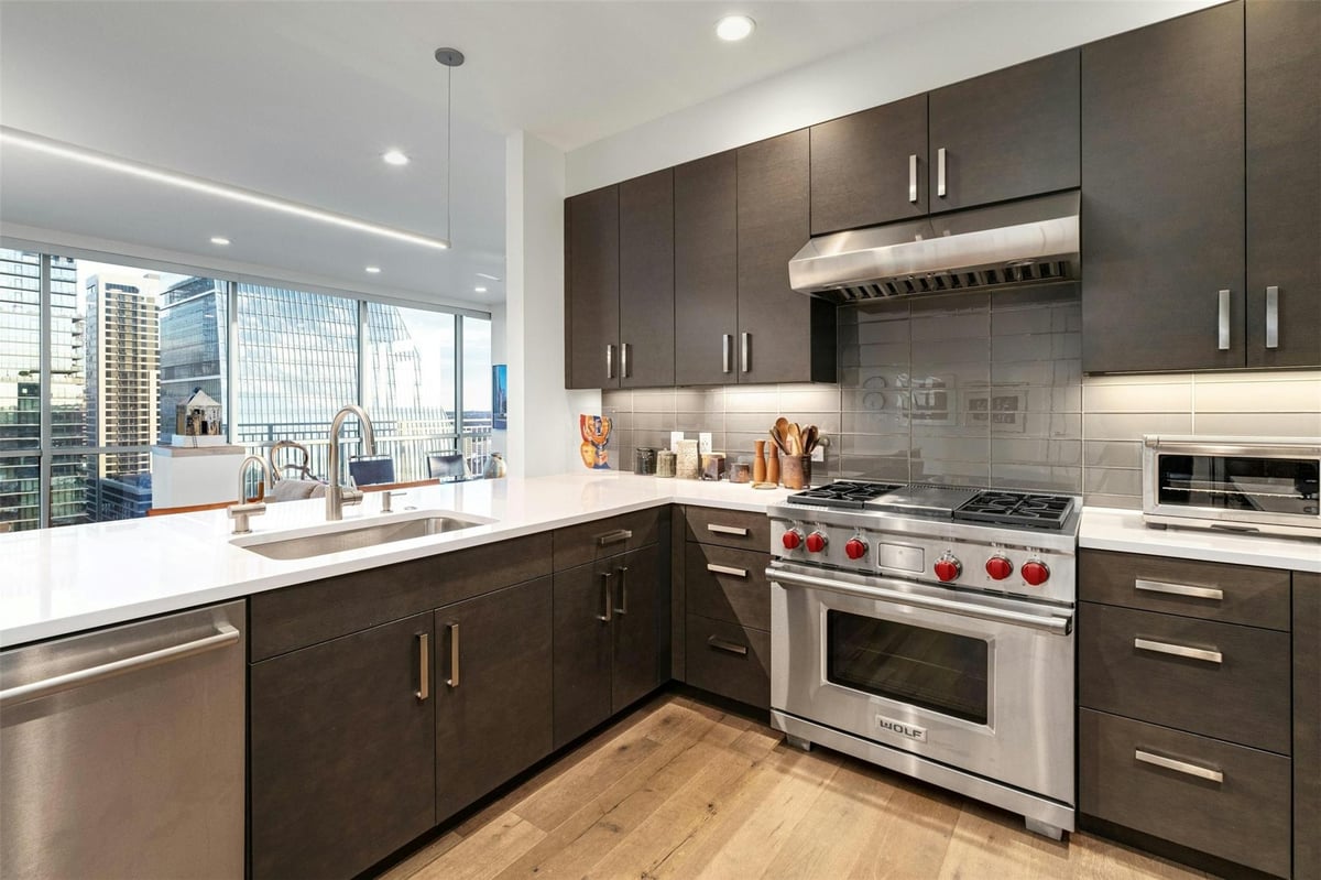 Primary bedroom at 222 West Ave Unit #2201 - 3 bed 3 bath home