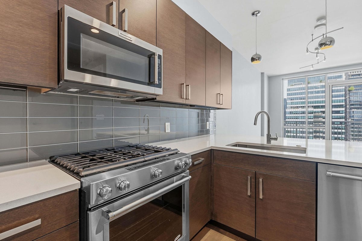 Living area at 222 West Ave Unit #2207 - 1 bed 1 bath home