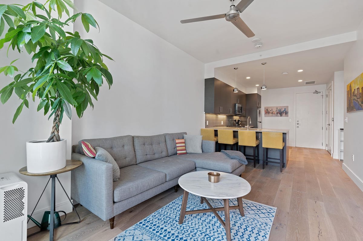 Living area at 222 West Ave Unit #2911 - 1 bed 1 bath home