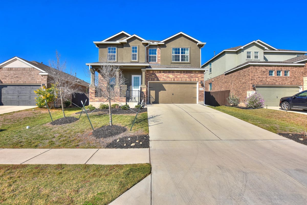 2221  Four Waters Loop - front exterior - Luxury home in Lively Ranch, Georgetown, TX