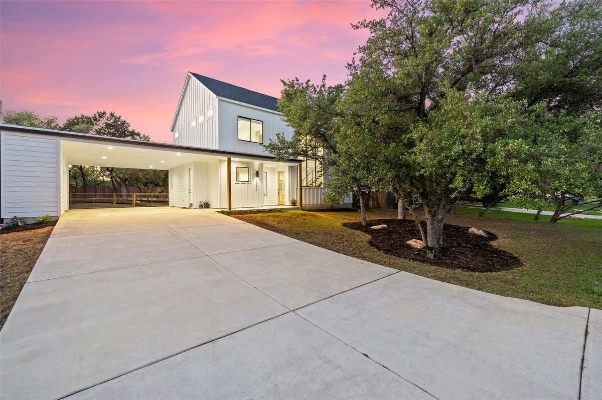 View 22218 Briarcliff Dr in Briarcliff Inc Sec 09 Amd 22218 Briarcliff Dr - front exterior - Luxury home in Briarcliff Inc Sec 09 Amd, Spicewood, TX