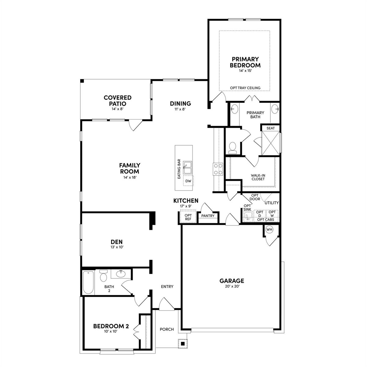 Living area at 223 Sprinting Peak Dr - 2 bed 2 bath home